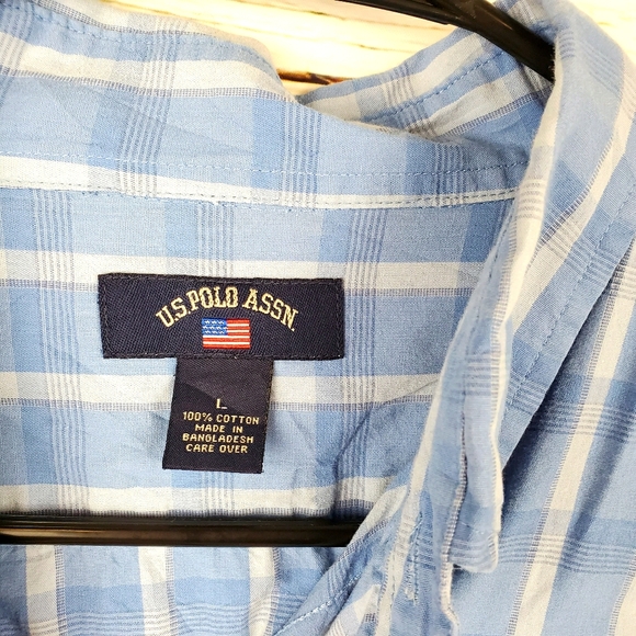 US Polo Assn Plaid Short Sleeve Shirt - Picture 4 of 5